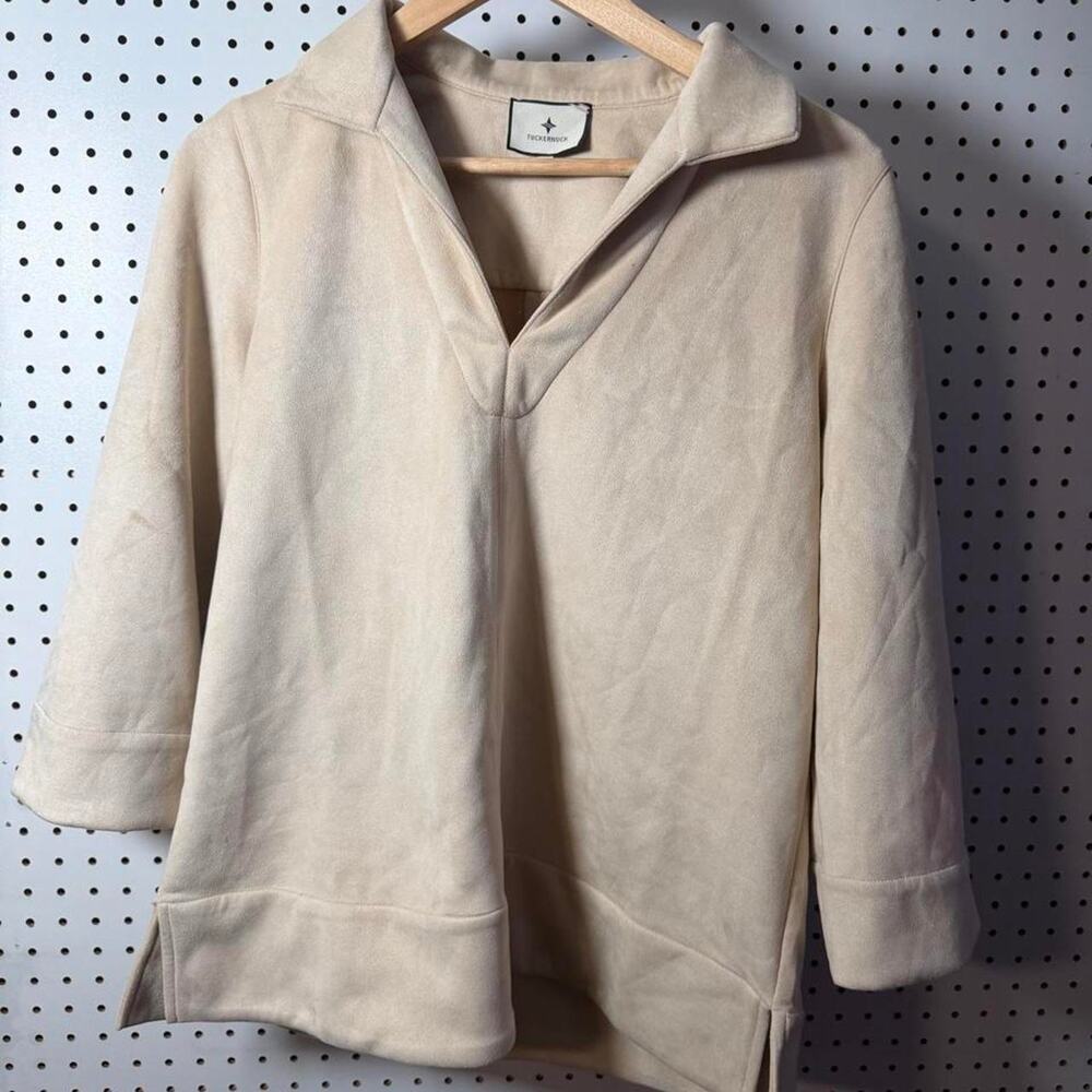 Tuckernuck Bone Suede Margot Top in size M soft comfortable like new